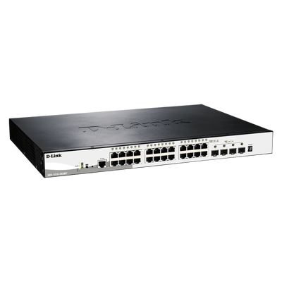 D-Link DGS-1510-28XMP Gestito L2/L3 Gigabit Ethernet (10/100/1000) Supporto Power over Ethernet (PoE) Nero, Grigio [DGS-1510-28XMP/E]