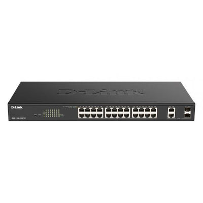 D-Link DGS-1100-26MPV2/E switch di rete Gestito L2 Gigabit Ethernet (10/100/1000) Supporto Power over Ethernet (PoE) Nero [DGS-1100-26MPV2/E]