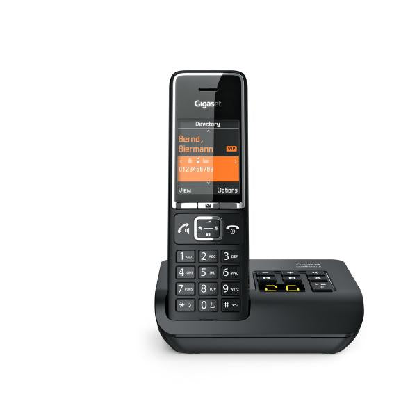 GIGASET COMFORT C550 A BLACK - Cordless con base analogica e segreteria [S30852-H3021-K104]
