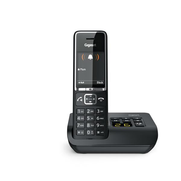 GIGASET COMFORT C550 A BLACK - Cordless con base analogica e segreteria [S30852-H3021-K104]