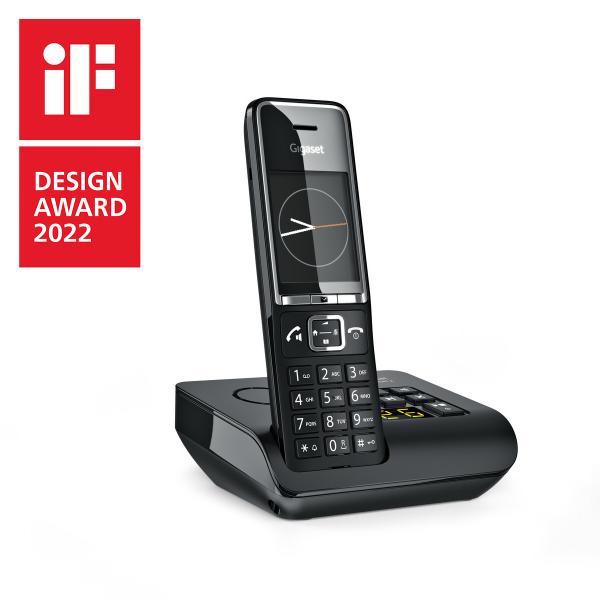 GIGASET COMFORT C550 A BLACK - Cordless con base analogica e segreteria [S30852-H3021-K104]