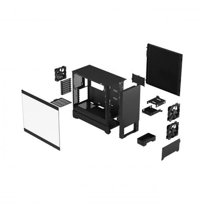 FRACTAL CASE M TOWER POP SILENT BLACK TG CLEAR TINT FD-C-POS1A-02 [FD-C-POS1A-02]