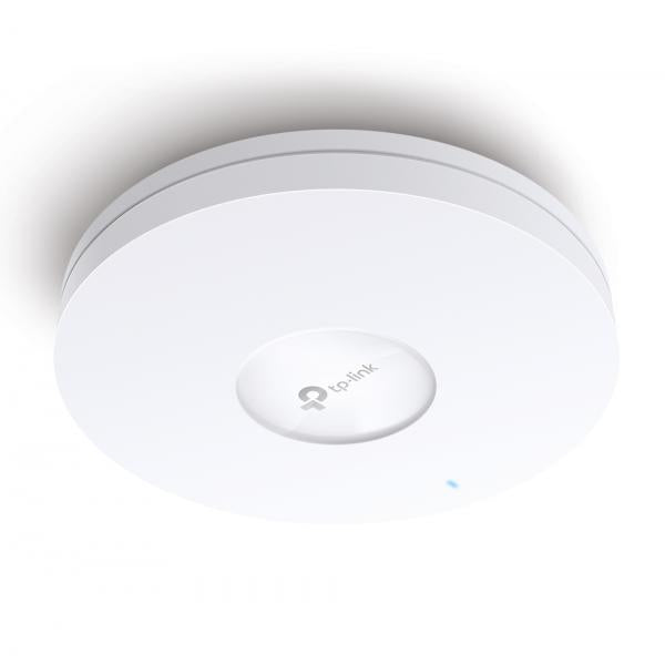 TP-Link - EAP620 HD - AX1800 Ceiling Mount Dual-Band Wi-Fi 6 Access Point, 1 Gigabit RJ45 Port, 574Mbps at 2.4 GHz + 1201 Mbps at 5 GHz, High Density connectivity - 1000+ Clients, 802.3at POE and 12V [EAP620HD]