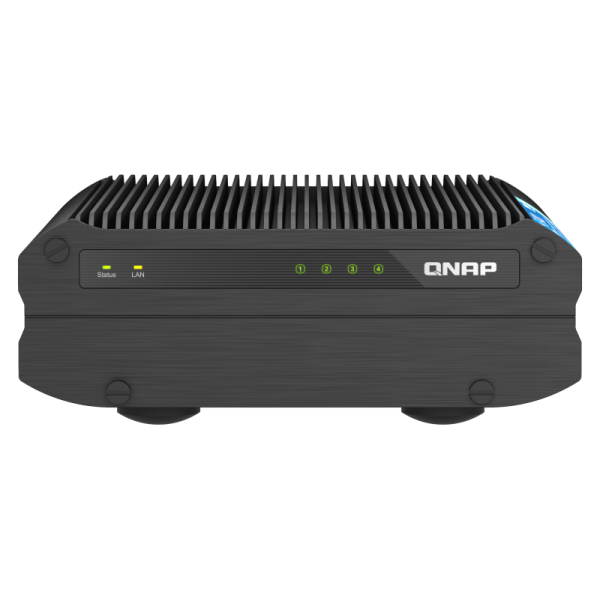 QNAP NAS - 4-bay Desktop NAS- Intel Atom x6425E quad-core, onboard 8GB RAM (not expandable), 4 x 2.5-inch SATA slots, 2 x 10GbE, 1 x HDMI 1.4b, 4 x USB 3.2 Gen2 Type-A, wide temp(-40C to 70C), input [TS-I410X-8G]