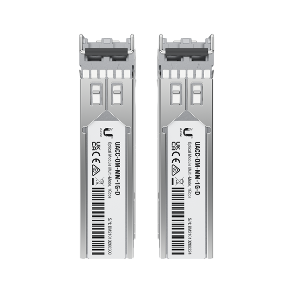 Ubiquiti U Fiber, Multi-Mode Module, 1G, 2-Pack (Renamed from UF-MM-1G) [UACC-OM-MM-1G-D-2]