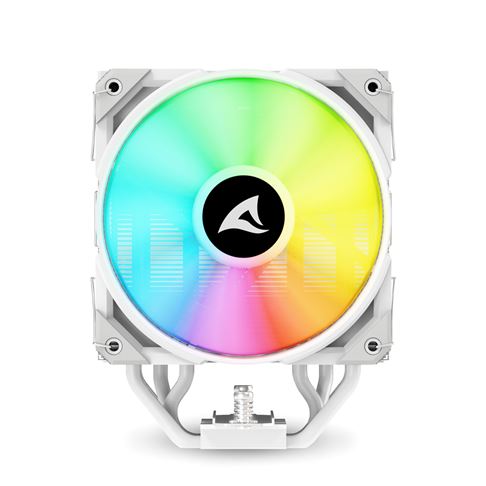 SHARKOON DISSIPATORE AD ARIA 1X 120MM ARGB PWM FAN, 5X COPPER PIPES, DIRECT TOUCH, TDP 230W, EFFETTO [A50 RGB WHITE]