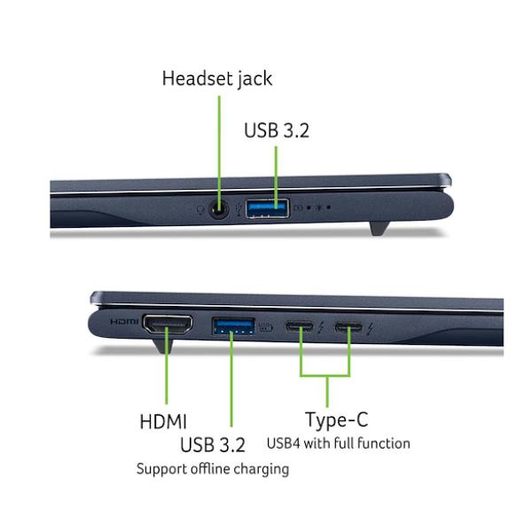 ACER NB 14" SF14-51-72G1 Intel Core Ultra 7 processor 256V 16GB 512GB SSD WIN 11 HOME [NX.J2HET.002]