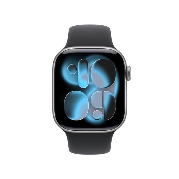 APPLE WATCH SERIES 11GPS E CELLULAR 42MM SPACE GREY ALUMINIUM CASE WITH BLACK SPORT BAND, M/L [MF8C4QL/A]