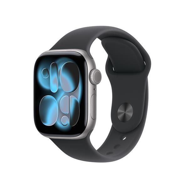 APPLE WATCH SERIES 11GPS E CELLULAR 42MM SPACE GREY ALUMINIUM CASE WITH BLACK SPORT BAND, M/L [MF8C4QL/A]