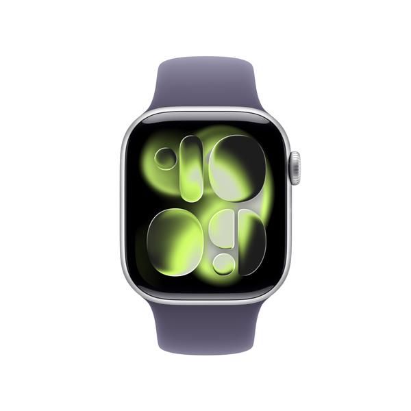 APPLE WATCH SERIES 11GPS E CELLULAR 42MM SILVER ALUMINIUM CASE WITH PURPLE FOG SPORT BAND, S/M [MF8H4QL/A]