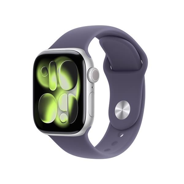 APPLE WATCH SERIES 11GPS E CELLULAR 42MM SILVER ALUMINIUM CASE WITH PURPLE FOG SPORT BAND, S/M [MF8H4QL/A]