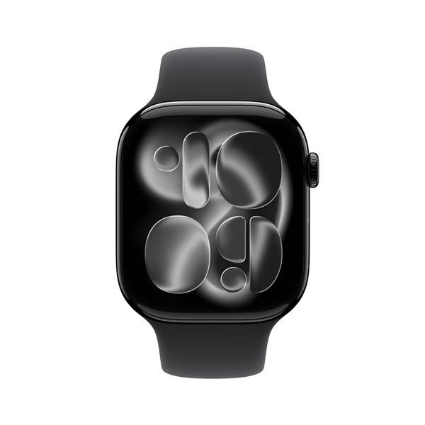 APPLE WATCH SERIES 11GPS E CELLULAR 46MMJET BLACK ALUMINIUM CASE WITH BLACK SPORT BAND, M/L [MFC44QL/A]