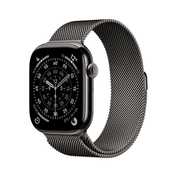 APPLE WATCH SERIES 11GPS E CELLULAR 46MMSLATE TITANIUM CASE WITH SLATE MILANESE LOOP, M/L [MFD44QL/A]