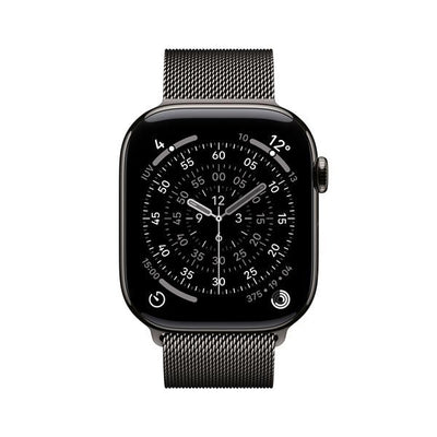 APPLE WATCH SERIES 11GPS E CELLULAR 46MMSLATE TITANIUM CASE WITH SLATE MILANESE LOOP, M/L [MFD44QL/A]