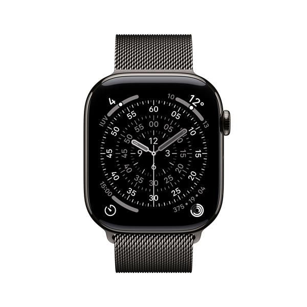 APPLE WATCH SERIES 11GPS E CELLULAR 46MMSLATE TITANIUM CASE WITH SLATE MILANESE LOOP, M/L [MFD44QL/A]