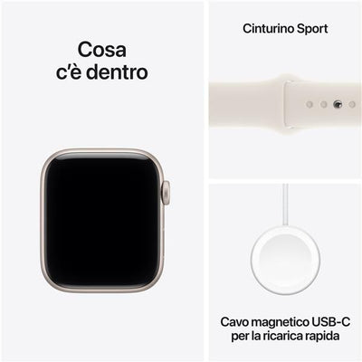 APPLE WATCH SE 3GPS44MMSTARLIGHT ALUMINIUM CASE WITH STARLIGHT SPORT BAND - S/M [MEHG4QL/A]