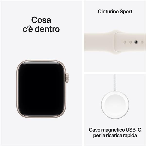 APPLE WATCH SE 3GPS44MMSTARLIGHT ALUMINIUM CASE WITH STARLIGHT SPORT BAND - S/M [MEHG4QL/A]
