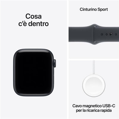 APPLE WATCH SE 3GPS44MMMIDNIGHT ALUMINIUM CASE WITH MIDNIGHT SPORT BAND, M/L [MEHQ4QL/A]