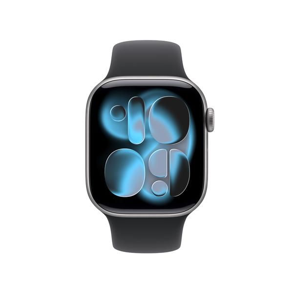 APPLE WATCH SERIES 11GPS42MMSPACE GREY ALUMINIUM CASE WITH BLACK SPORT BAND, M/L [MEQX4QL/A]