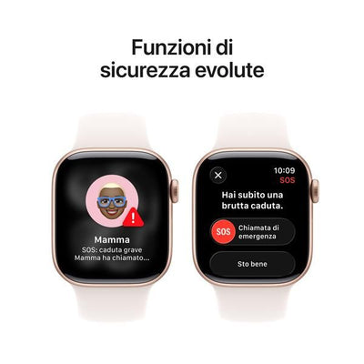 APPLE WATCH SERIES 11GPS42MMROSE GOLD ALUMINIUM CASE WITH LIGHT BLUSH SPORT BAND, M/L [MEU44QL/A]