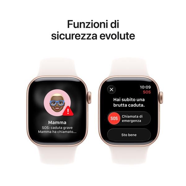 APPLE WATCH SERIES 11GPS42MMROSE GOLD ALUMINIUM CASE WITH LIGHT BLUSH SPORT BAND, M/L [MEU44QL/A]