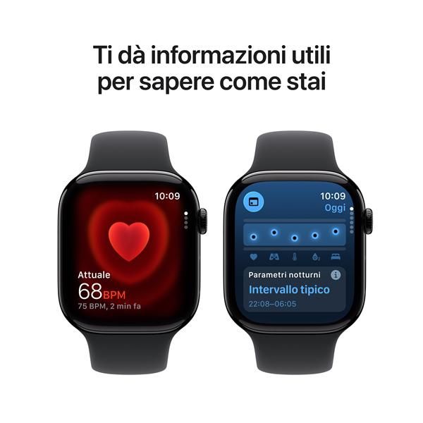 APPLE WATCH SERIES 11GPS46MMJET BLACK ALUMINIUM CASE WITH BLACK SPORT BAND, S/M [MEUW4QL/A]