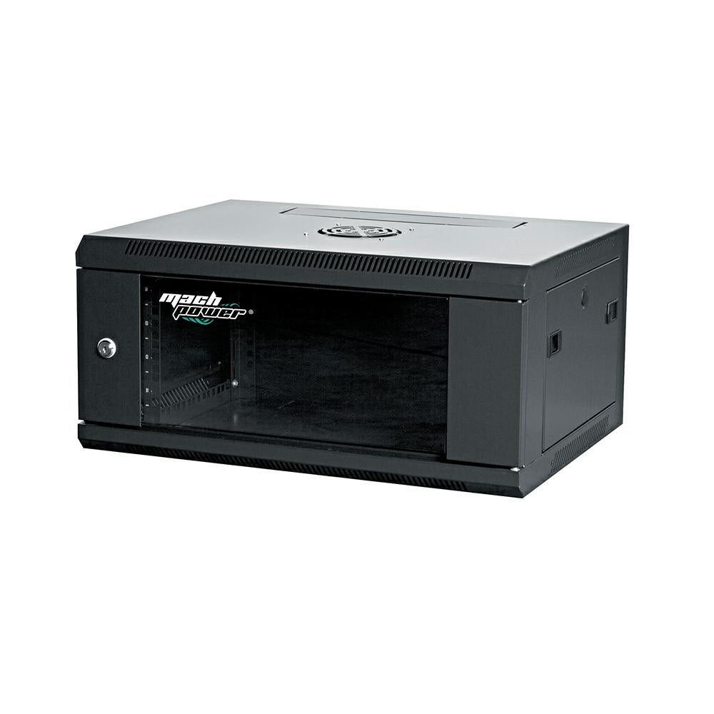 MACH POWER RACK A PARETE 4U 600X450X280, 4 MONTAT. REM. COL. NERO [AR-464WB]