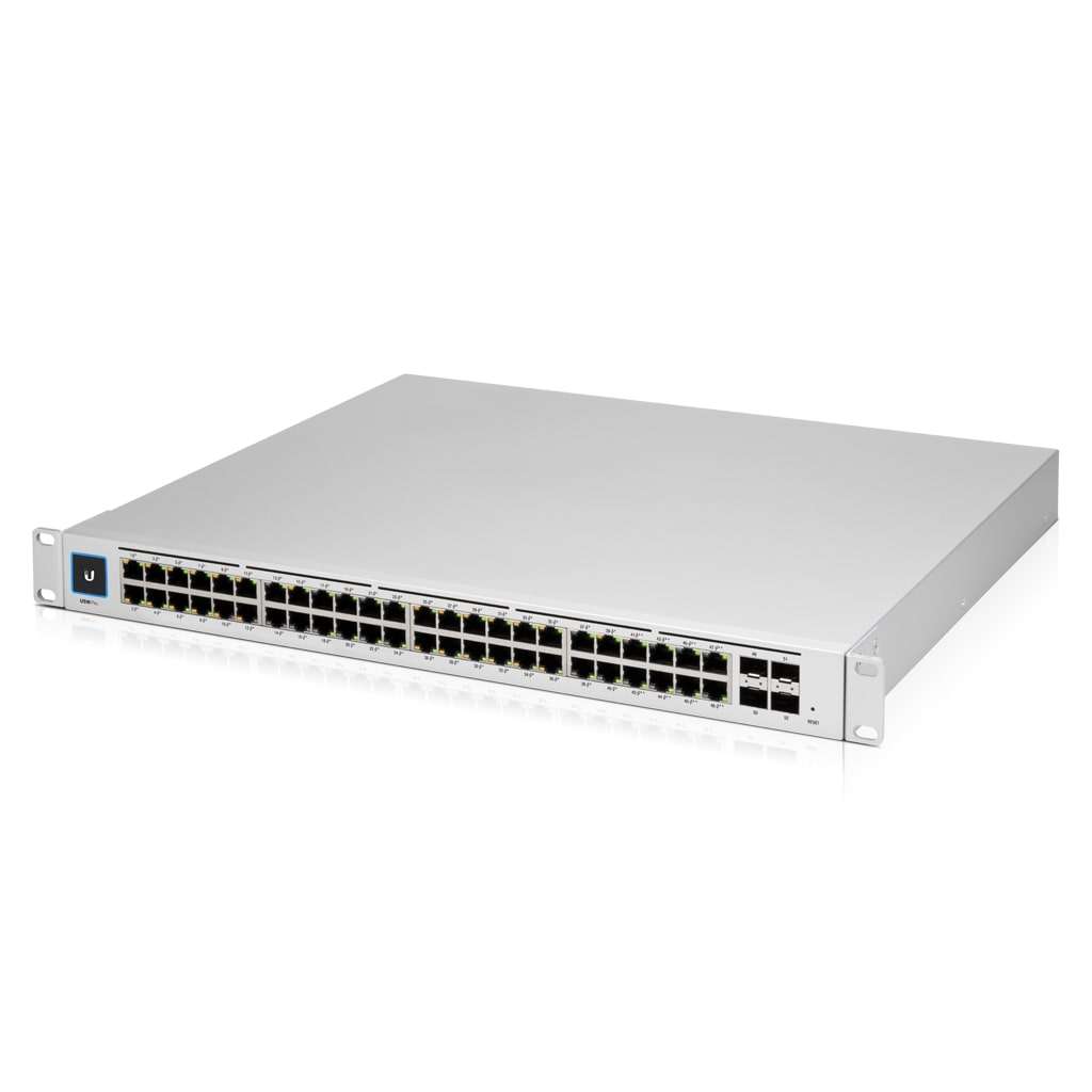Ubiquiti - USW-Pro-48-POE-EU - UniFi 48 Port Layer 3 switch with 40x GbE PoE+ ports, x8 GbE PoE++ ports, 4x 10G SFP+ ports, 600W total PoE availability [USW-Pro-48-POE-EU]