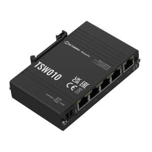 Teltonika - TSW010 - Switch 10/100 da 5 porte RJ45 con supporto barra DIN integrato [TSW010]