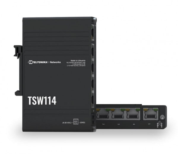 Teltonika - TSW114 - Switch 5 x ETH ports, 10/100/1000 Mbps, supports auto MDI/MDIX crossover [TSW114]