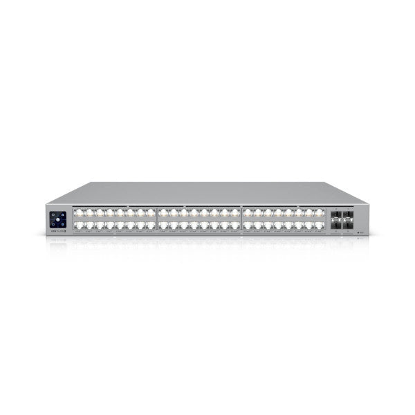Ubiquiti - USW-Pro-XG-48-PoE-EU - UniFi 48 Port Layer 3 Etherlighting switch with 16x 2.5 GbE PoE+++ ports, 32x 10 GbE PoE+++ ports, 4x 25 SFP28 ports - (1080W total) [USW-Pro-XG-48-PoE-EU]