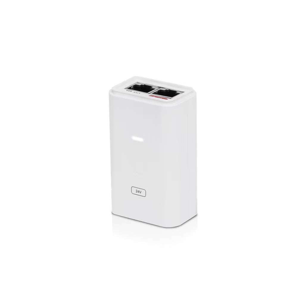 Ubiquiti-POE-24-7W-G-WH-EU-PoE Injector. 24VDC. .3A. Gigabit [POE-24-7W-G-WH-EU]