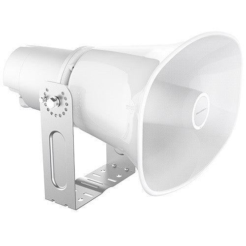 Grandstream GSC3518HS - SIP/Multicast Talk-Back Horn Speaker, 50W HD speaker, 3 microphones, AI noise reduction, 1x Ethernet 10/100 PoE input, 1x Ethernet 10/100 PoE/PoE+ output. [GSC3518HS]