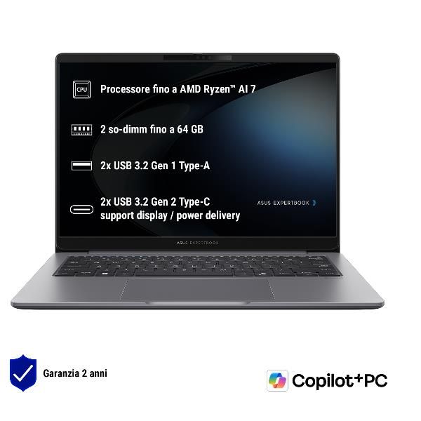 ASUS NB 14" ExpertBook PM3 Ryzen Ai R7-350 16GB 1T SSD WIN 11 PRO [PM3406CKA-NZ0021X]