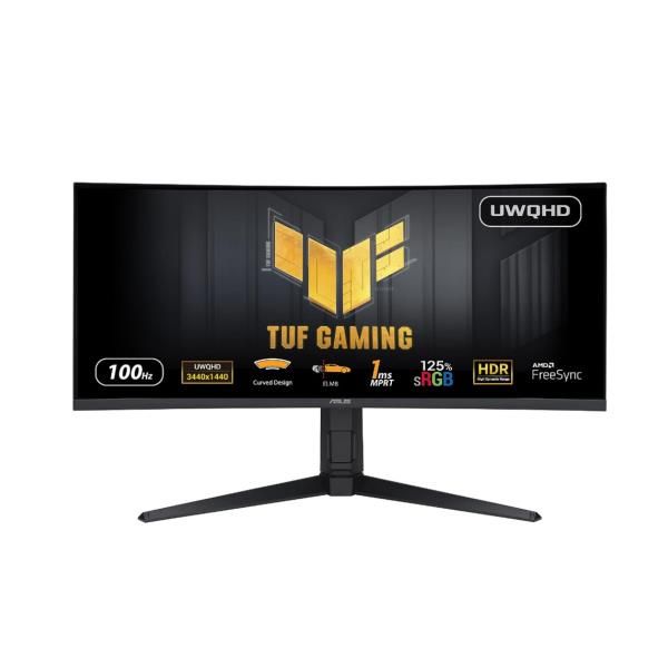 ASUS MONITOR GAMING 34 LED VA 21:9 WQHD, 100HZ, TUF GAMING, DP/HDMI, MULTIMEDIALE [VG34VQEL1A]