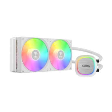 GAMDIAS RAFF.LIQUIDO AURA GL240 V2 WHITE 2xFAN ARGB [AURA GL240 V2 WH]