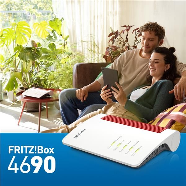 AVM FRITZ!Box 4690 - Modem Router Wireless Wi-Fi 7 - 1 x 10Gbps WAN, 1 x 10Gbps LAN, 3 x 2.5 Gbe port LAN [20003098]