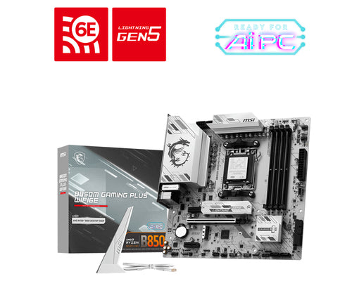 MSI MB B850M GAMING PLUS WIFI6E,B850,AM5,4DDR5,1PCI-Ex16,2M.2,4SATA3,5USB3.2 Gen2,6USB3.2, [B850M G PLUS WIFI6E]
