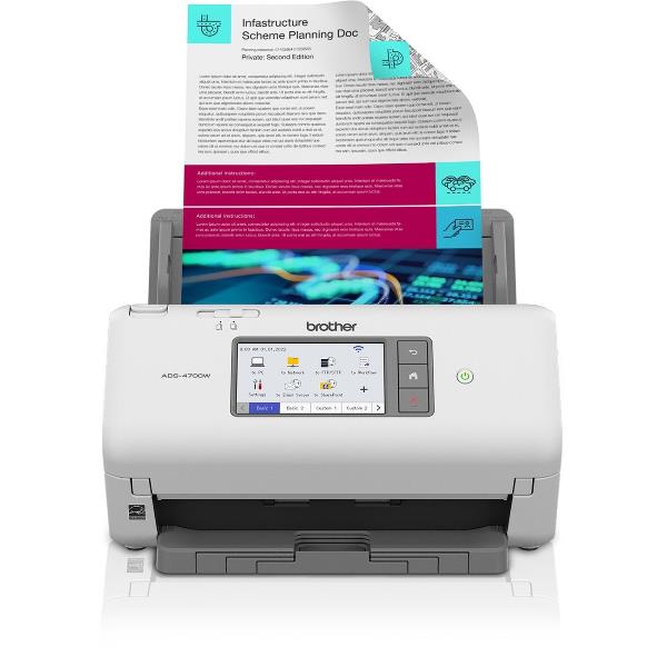 Brother ADS-4700W - Desktop Document Scanner - RJ45 / WiFi / USB [ADS4700WRE1]