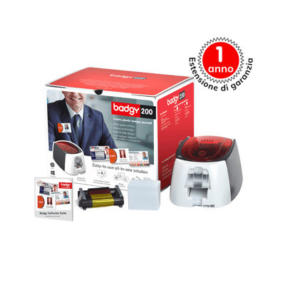 Evolis Badgy 200 stampante per schede plastificate Sublimazione/Trasferimento termico Colore 260 x 300 DPI [B22U0000RS] - ITPartners