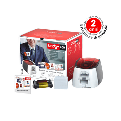 Evolis Badgy 200 stampante per schede plastificate Sublimazione/Trasferimento termico Colore 260 x 300 DPI [B22U0000RS] - ITPartners