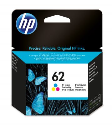 HP 62 TRI-COLOR ORIGINAL INK CARTRIDGE [C2P06AE#LS1]