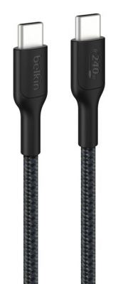 USB-C TO USB-C 240W 2.0, BRAIDED PCR, 2M, BLACK [CAB025HQ2MBK]