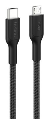USB-C TO M-USB 2.0, BRAIDED PCR, 1M, BLACK [CAB026HQ1MBK]