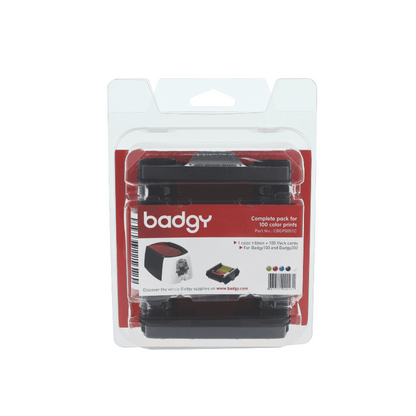 Badgy KIT per 100 stampe: 100 carte vuote e 1 nastro per 100 stampe [CBGP0001C] - ITPartners