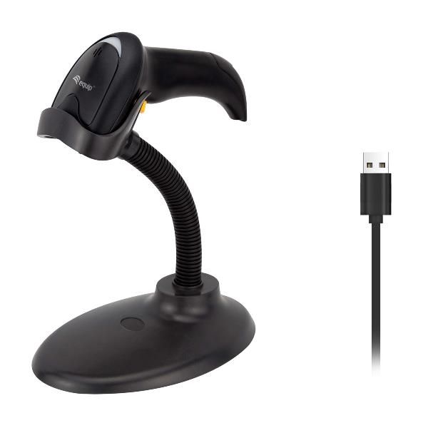 Equip USB 1D Laser Barcode Scanner with Stand [351022]