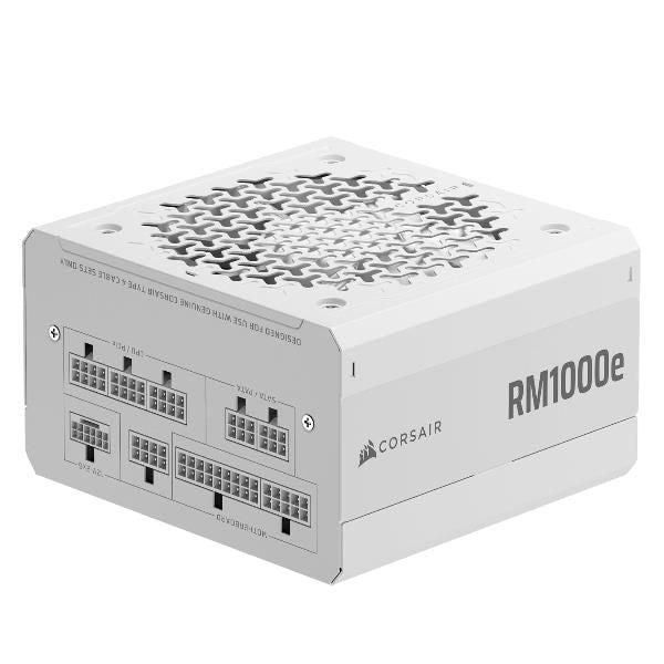 CORSAIR ALIMENTATORE RM1000E WHITE, 1000 WATT, CYBENETICS GOLD CERTIFIED, FULLY MODULAR POWER SUPPLY [CP-9020294-EU]