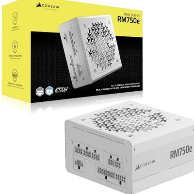 CORSAIR ALIMENTATORE RM750E WHITE, 750 WATT, CYBENETICS GOLD CERTIFIED, FULLY MODULAR POWER SUPPLY [CP-9020292-EU]