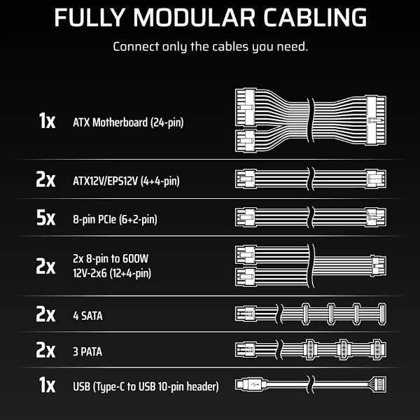 CORSAIR ALIMENTATORE HXI SERIES HX1500I, 80 PLUS PLATINUM [CP-9020309-EU]
