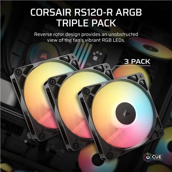 CORSAIR VENTOLA TRIPLA RS120-R ARGB, 120MM [CO-9050196-WW]